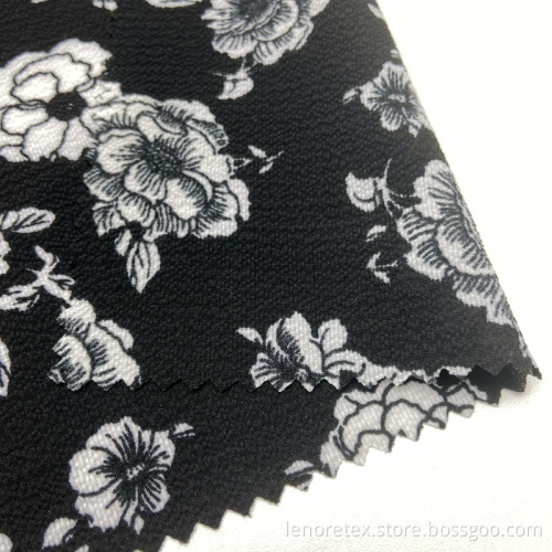 Polyester Spandex Woven Bubble Chiffon Crepe Printed Fabric